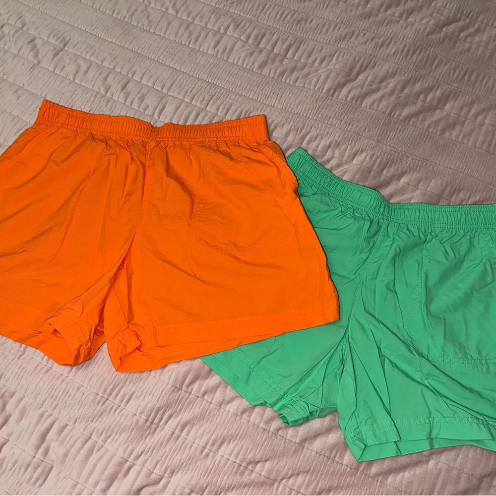 Columbia Orange and Green Shorts Duo